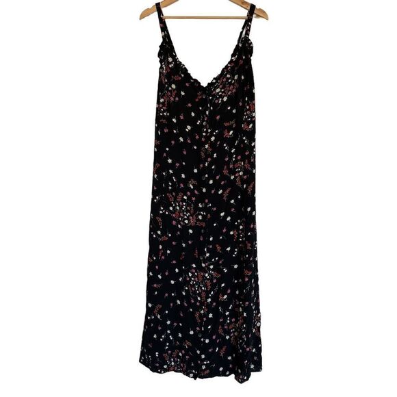 ASOS Floral Boho Cami Frilly Casual Relaxed Romantic Midi Sundress - Picture 4 of 6